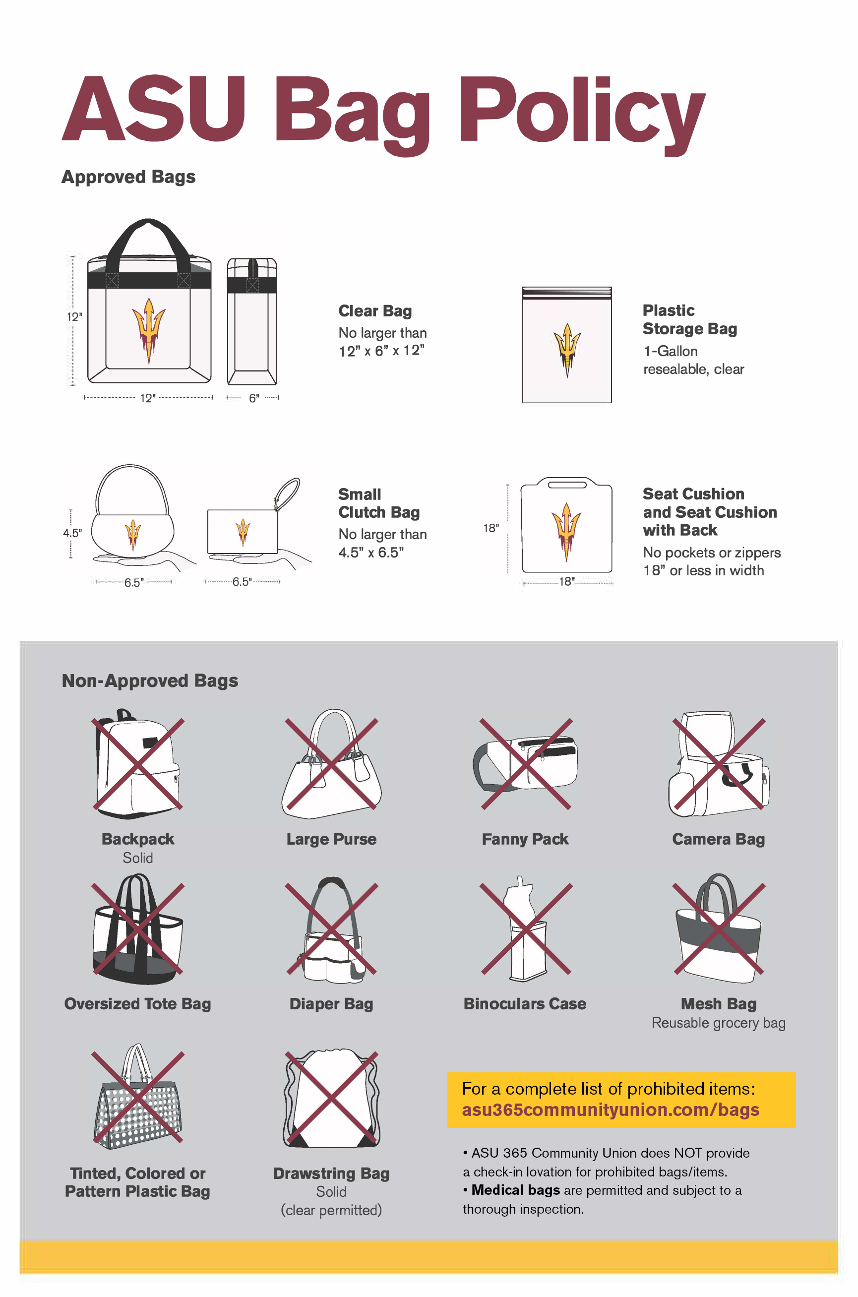 Stadium Policies, A-Z Guide