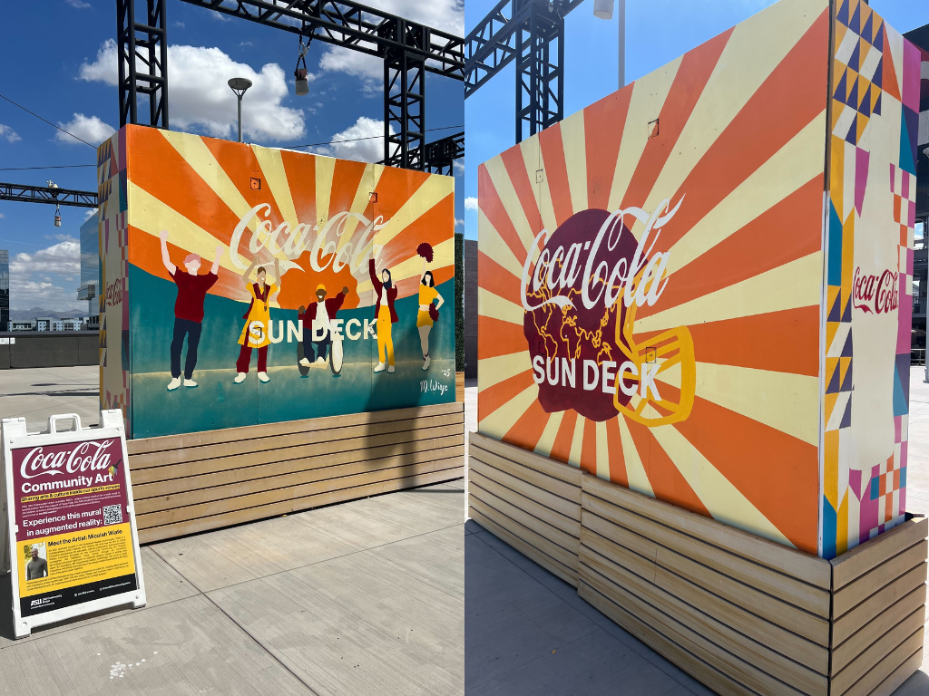 Coca-Cola Community Art mural winner front and back side