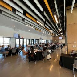Conference setup in top level event space at Sun Devil Stadium 