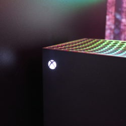 Black Xbox console