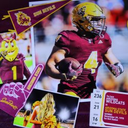 Collage of ASU football stickers 