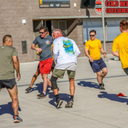 Guests working out on the Coca-Cola Sun Deck