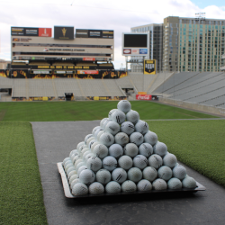 Sparky's Fairway golf ball pyramid 