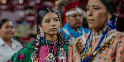 Pow Wow dancer at arena